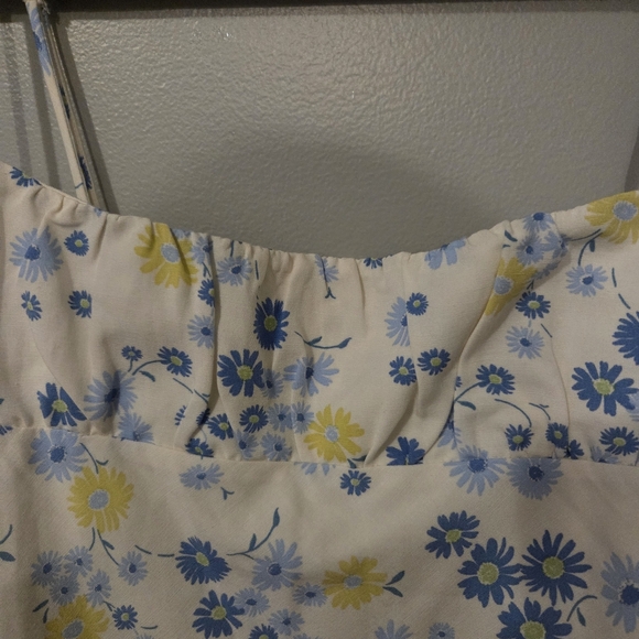 Zara Women's White Floral Sleeveless Mini Dress. Size L Coquette Babydoll Y2k - Picture 6 of 9